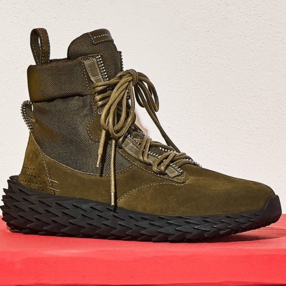 giuseppe zanotti BNIB khaki green sneakers - Picture 1 of 6